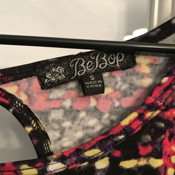 BeBop Womens Juniors Elastic Waist Casual Dress Size Small Multicolor IT POPS! - Picture 4 of 8